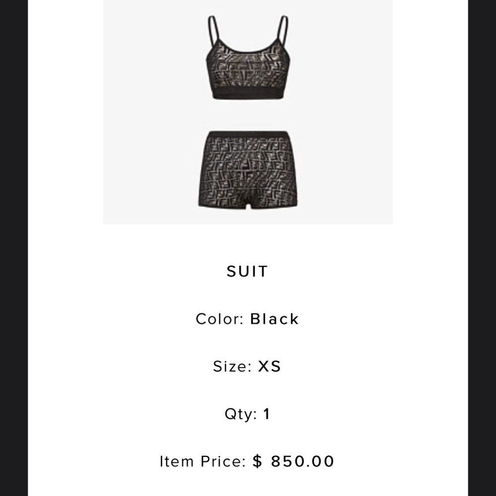 Black fendi two piece